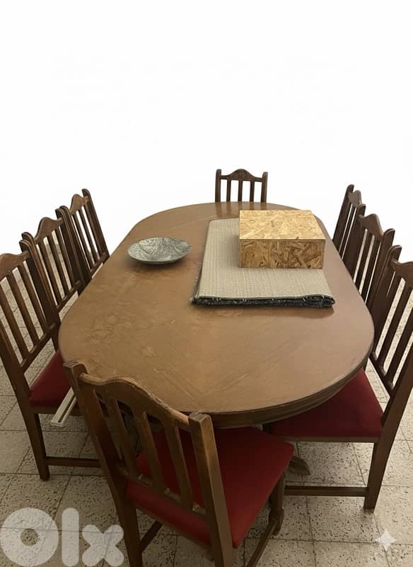 SOLID WOOD DINING SET - 8 Chairs! 0