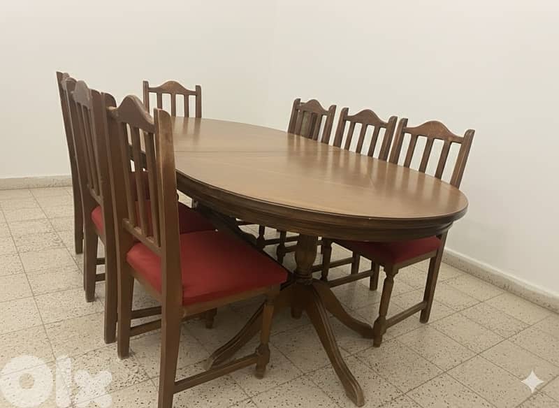 SOLID WOOD DINING SET - 8 Chairs! 1