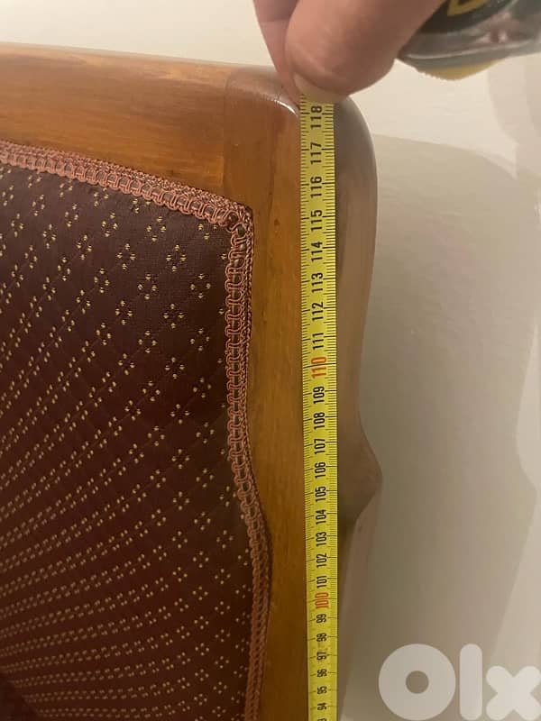 Pair of High-Back Wood Armchairs (120 cm H) 2