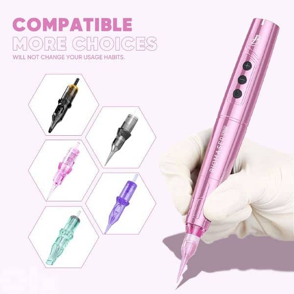 Biomaser TP006 Wireless PMU tattoo Machine - Dual Battery, Swiss Motor 8