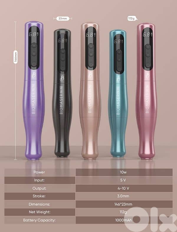 Biomaser P90 PRO Wireless PMU tattoo Pen - Long-Lasting 10