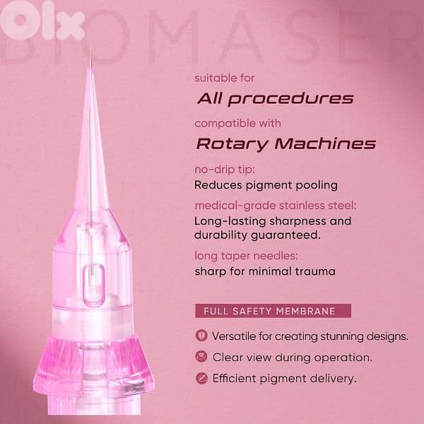BIOMASER PINKY PRO PMU UNIVERSAL TATTOO CARTRIDGE 3