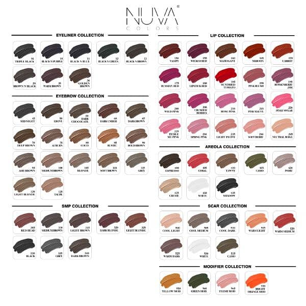NUVA COLOR FULL PMU RANGE PIGMENTS 15
