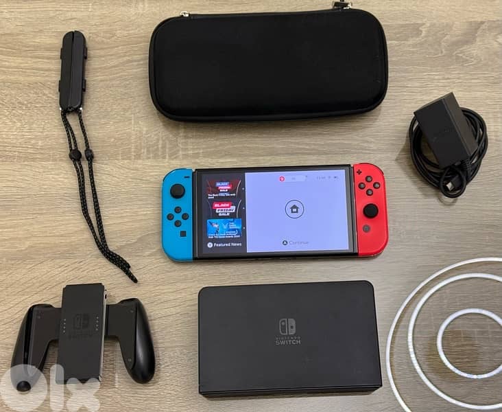 Nintendo switch Oled + 128GB Memory card (excellent condition) 0