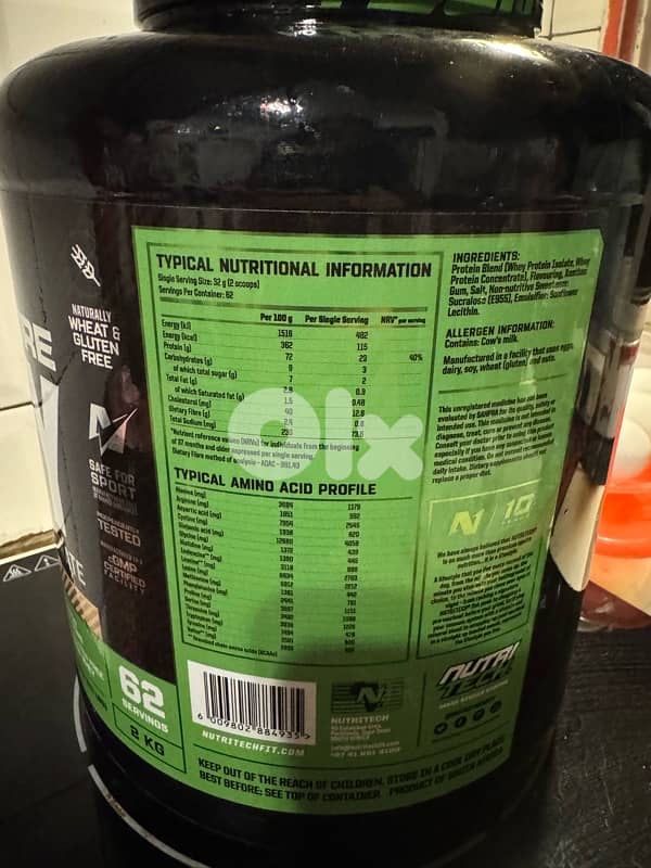 whey isolate nutritech vanilla flavor 62 servings 5