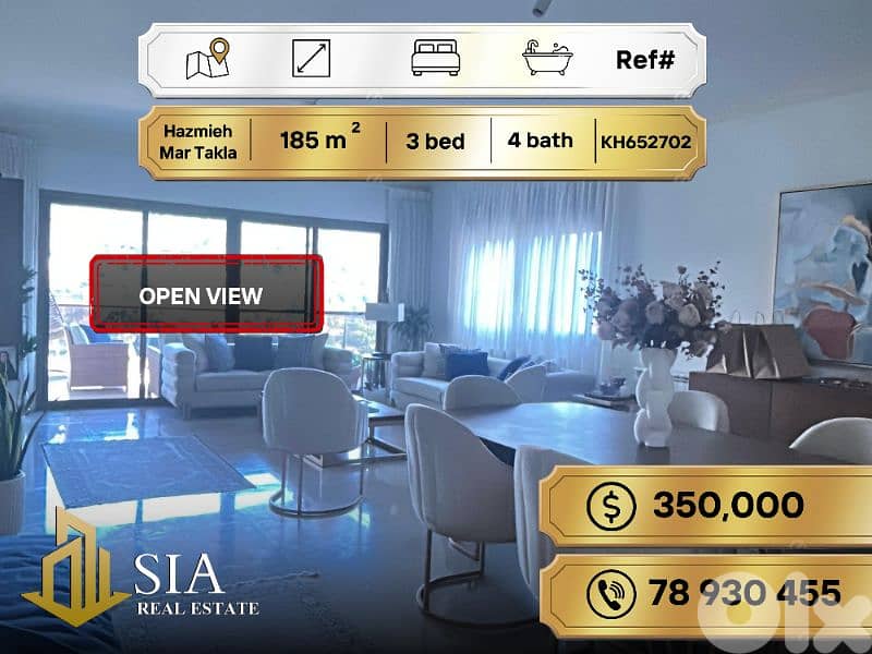 Apartment for Sale in Hazmieh Mar Takla شقة للبيع في الحازمية مارتقلا 0