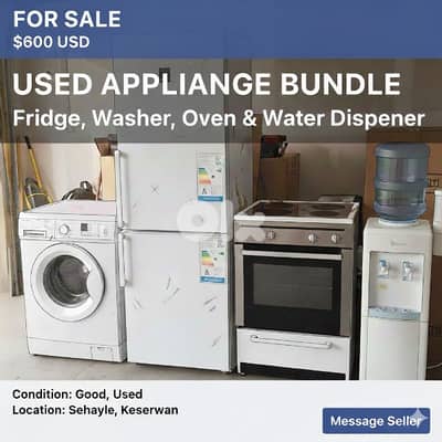 Used Home Appliances for Sale - Moving Out Deal!