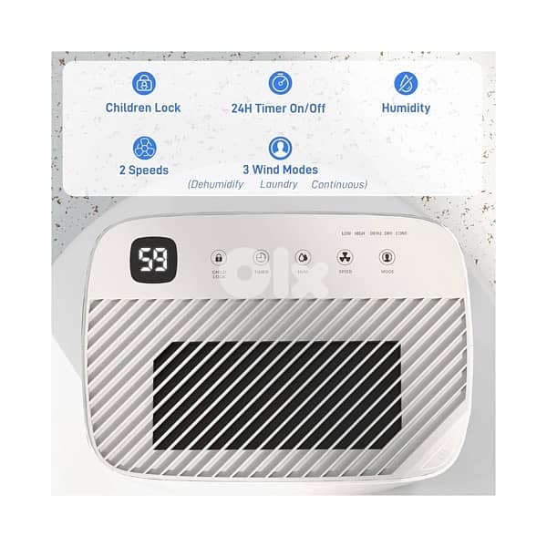 Wave Dehumidifier Smart Control Panel 20L/Day 2