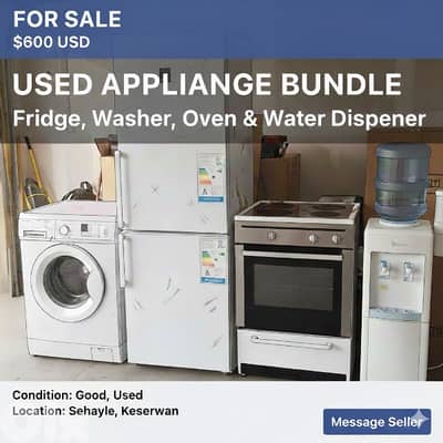 Used Home Appliances for Sale - Moving Out Deal!