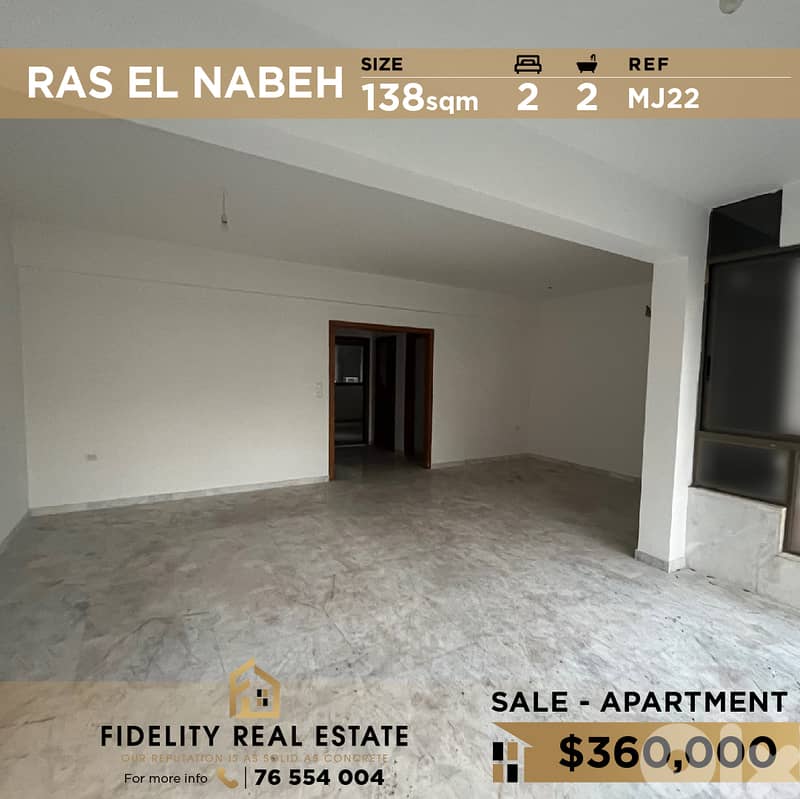 Apartment for sale in Ras El Nabeh MJ22 شقة للبيع في رأس النبع 0
