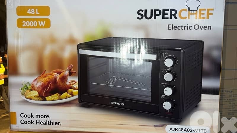 superchef electric ovens 48L 70L silver/black 1