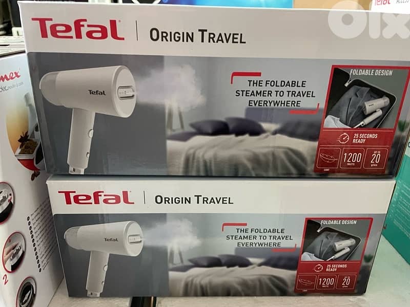 Tefal Origin Travel DT1020 Handheld Clothes Steamer 1200W 1