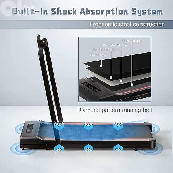 Sperax 2 in 1 Folding Desk for Home - Black Red 1