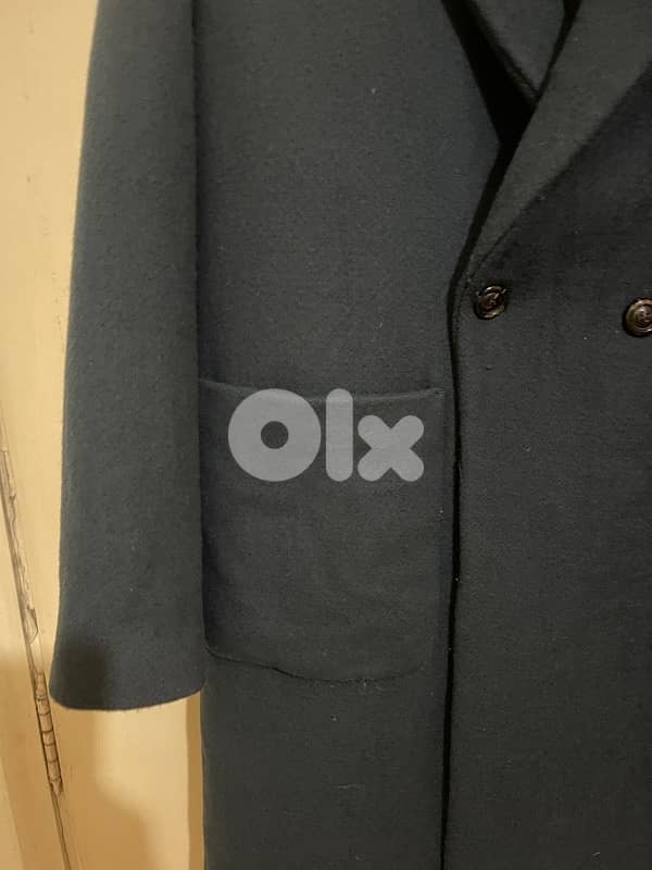 ZARA MEN coat size XL blue petrol mint conditio 8