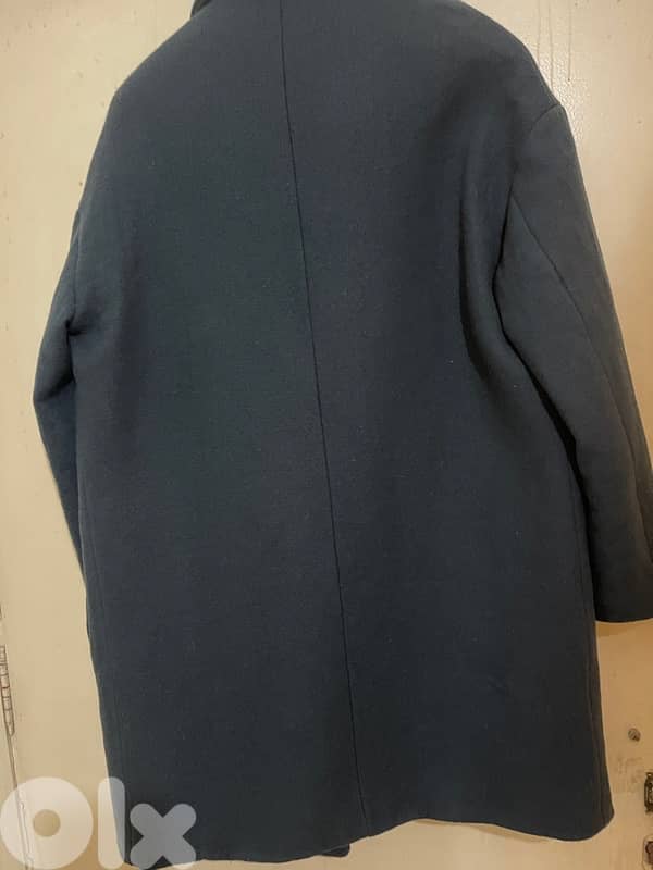 ZARA MEN coat size XL blue petrol mint conditio 2