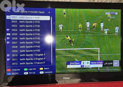 tv 32" in a good condition + iptv mediastar receiver + wall hanger.