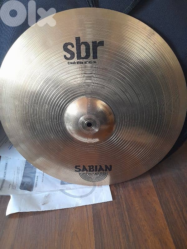 sabian sbr crash  ride cymbal 0