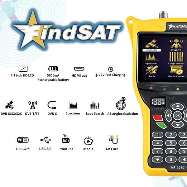 Findsat vf-9930 pro sat finder . . ساتلايت فايندر 2