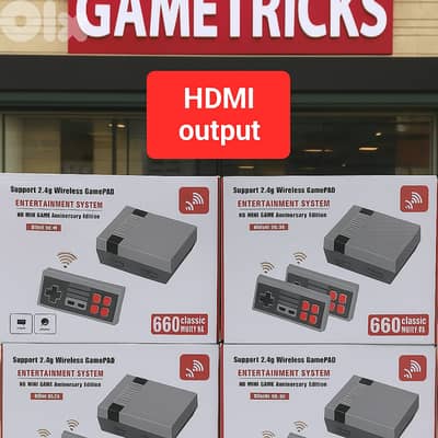 Retro console with 660 games - wireless joystick - HDMI OUTPUT
