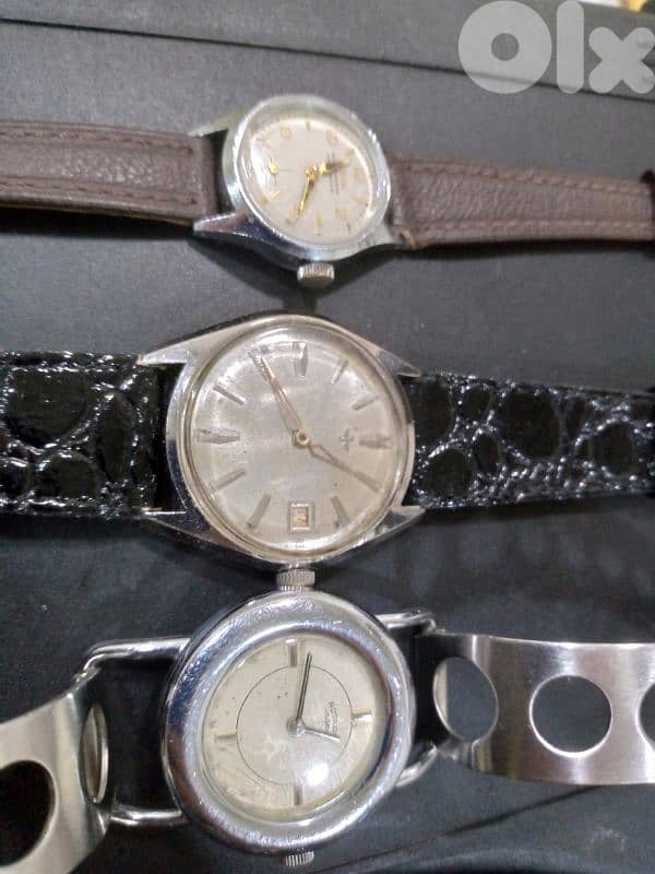 3 vintage Swiss watches winding all for 50$ 3