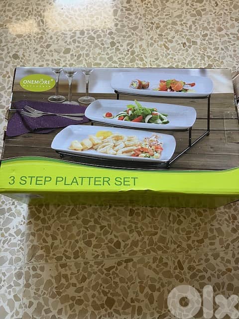 ONEMORE Porcelain/ 3 Step Platter Set 0