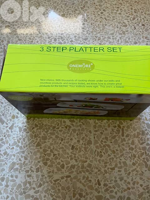 ONEMORE Porcelain/ 3 Step Platter Set 1
