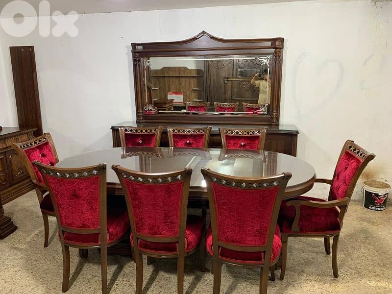 اوضة سفرة ملكية خشب زان ولاتي كلا ملبسة قشر 0