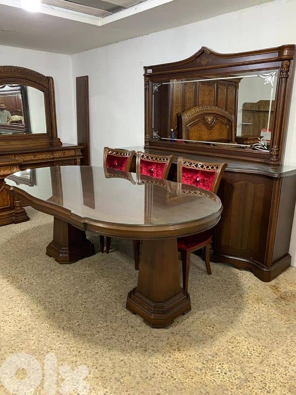 اوضة سفرة ملكية خشب زان ولاتي كلا ملبسة قشر 5