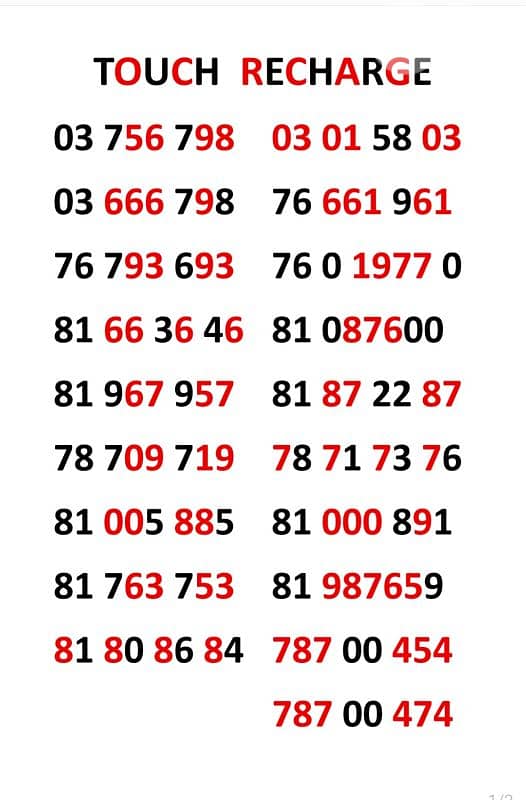 Very Special PhoneNumbers 0