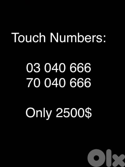 Touch Numbers for sale