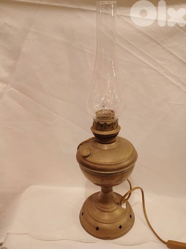 قنديل كاز قديم نحاس محول كهرباء 0
