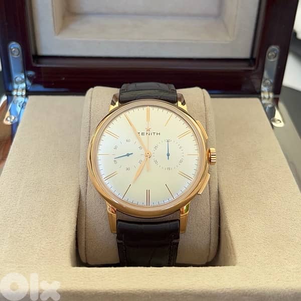 zenith elite chrono 18k rose gold 1