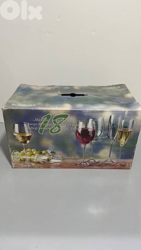18-piece Bohemia Crystal wine and champagne glasses set 2
