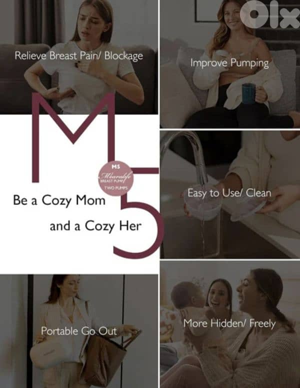 MOMCOZY M5 wearable DOUBLE BREAST PUMP/4$ delivery 6