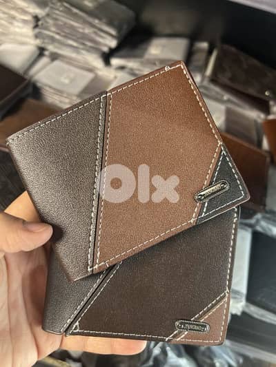 Stylish Two-Tone Leather Wallets by JIANGBAO