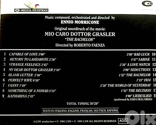 Ennio Morricone  ( RARE CD) 1