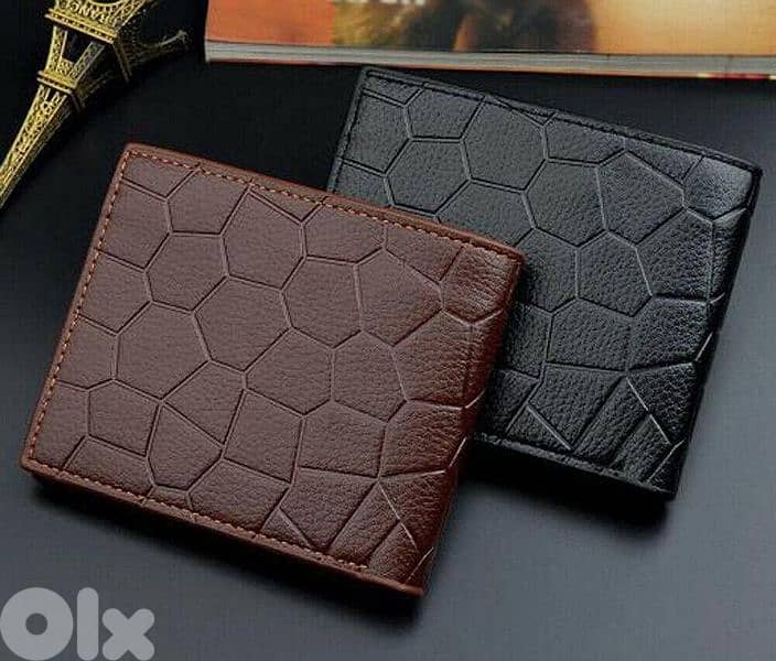 Stylish Geometric Patterned Leather Wallets 0