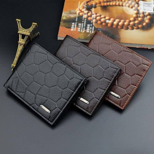 Stylish Geometric Patterned Leather Wallets 1