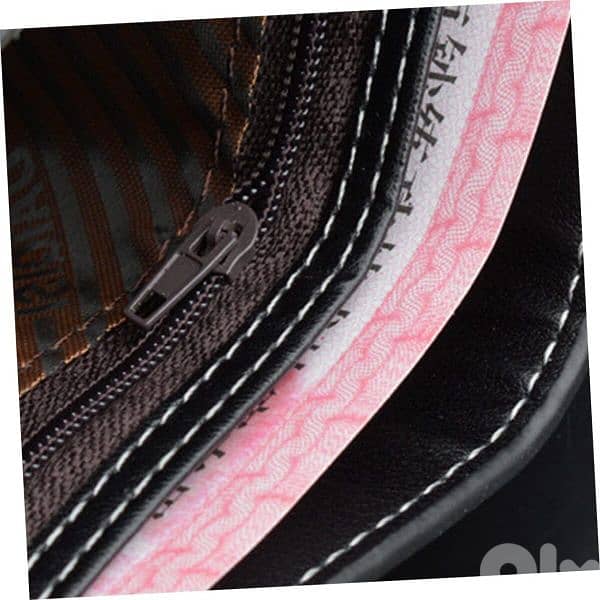 Elegant Geometric Design Leather Wallets in Black and Brown 3