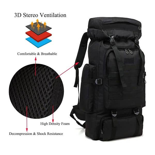 Military Tactical Backpack with Multiple Compartments and Straps 6