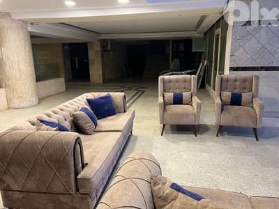 صالون جديد مستخدم اسبوع 4 قطع كلو زان