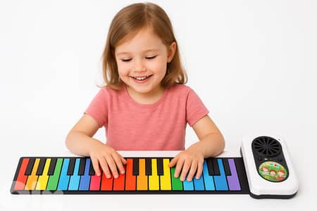 Flexible Roll Up Rainbow 37 Keys with speakers
