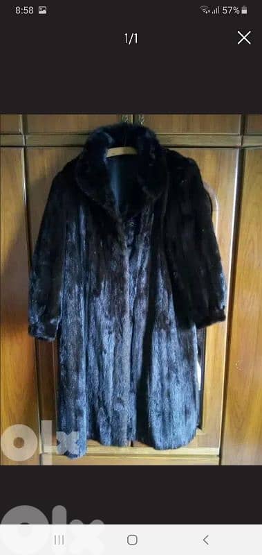 معطف فرو vison أصلي من فرنسا للاناقة  و سيدات المجتمع الراقي