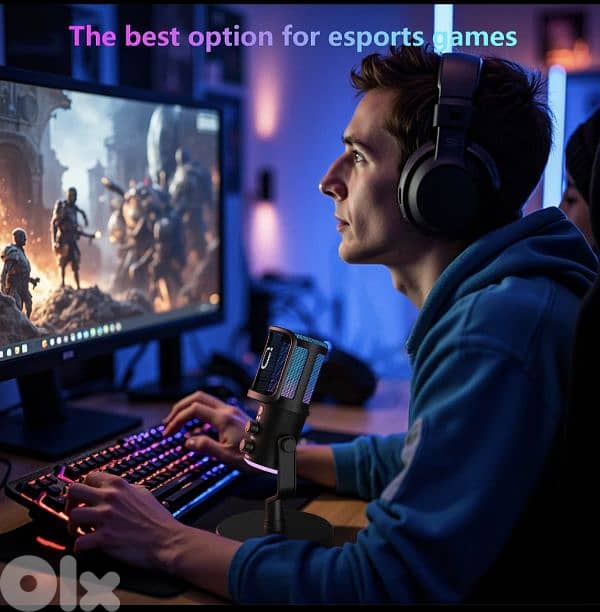 JYX U120 Game Desktop Microphone with RGB Breath Lights  /4$ delivery 2