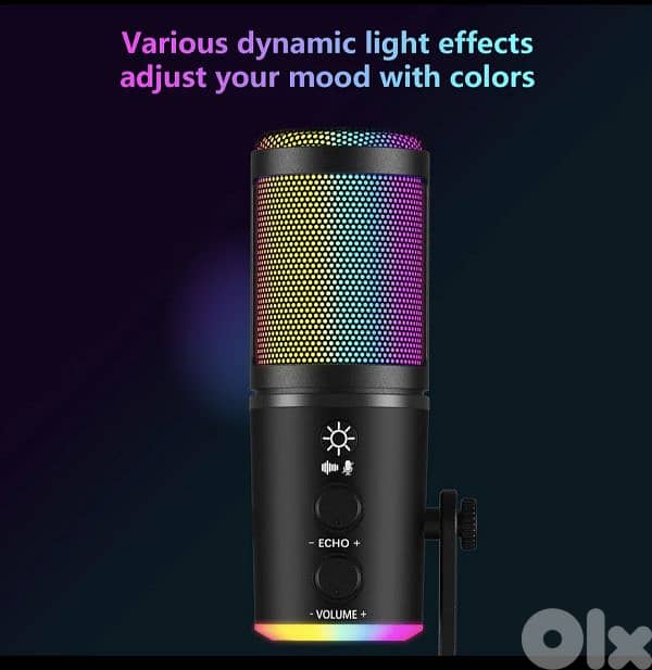 JYX U120 Game Desktop Microphone with RGB Breath Lights  /4$ delivery 7