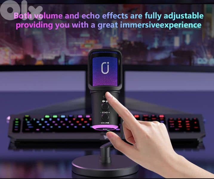 JYX U120 Game Desktop Microphone with RGB Breath Lights  /4$ delivery 8