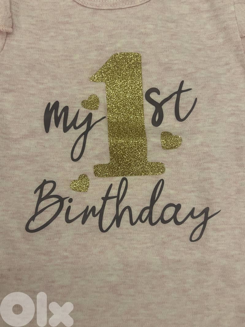 First birthday bodysuit 2