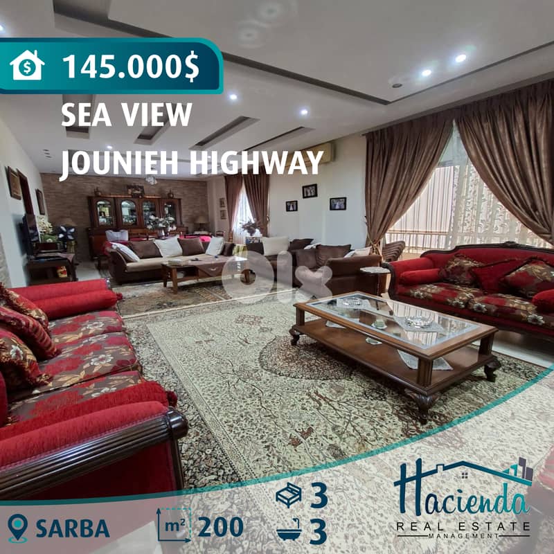 Sea View Aparment For Sale In Sarba Jounieh Highway 0