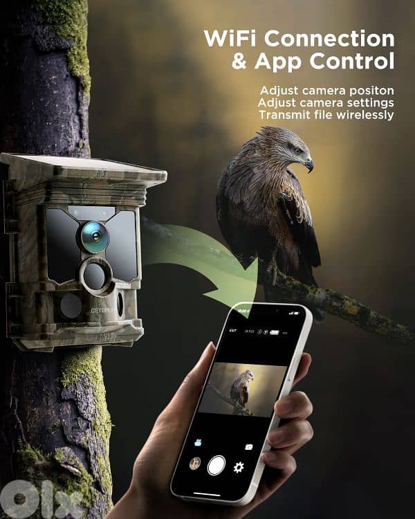 CEYOMUR 4K 30fps Solar Trail Camera, WiFi Bluetooth 46MP/4$ delivery 2