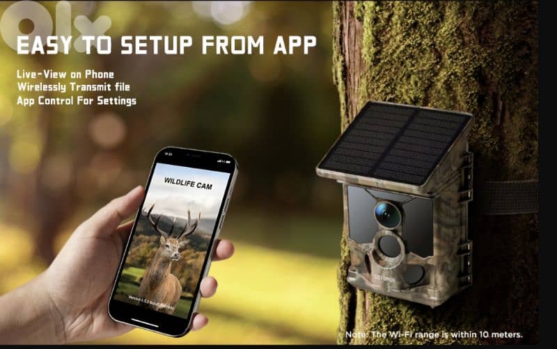 CEYOMUR 4K 30fps Solar Trail Camera, WiFi Bluetooth 46MP/4$ delivery 4